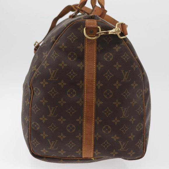 LOUIS VUITTON Monogram Keepall Bandouliere 60 Boston Tasche M41412 LV Auth ka3589