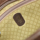 GUCCI Web Sherry Line Shoulder Bag Leather Brown Gold Auth ka359-12