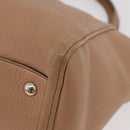 GUCCI Soho Interlocking Hand Bag Leather 2way Gold Beige 369176 Auth ka3592-15