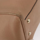 GUCCI Soho Interlocking Hand Bag Leather 2way Gold Beige 369176 Auth ka3592-16