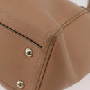 GUCCI Soho Interlocking Hand Bag Leather 2way Gold Beige 369176 Auth ka3592-17