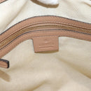 GUCCI Soho Interlocking Hand Bag Leather 2way Gold Beige 369176 Auth ka3592-19