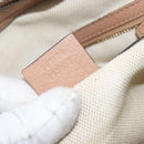 GUCCI Soho Interlocking Hand Bag Leather 2way Gold Beige 369176 Auth ka3592-12