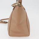GUCCI Soho Interlocking Hand Bag Leather 2way Gold Beige 369176 Auth ka3592-3