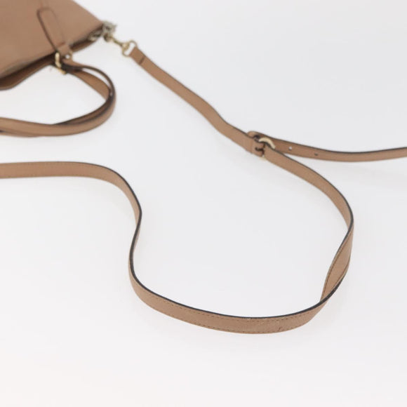 GUCCI Soho Interlocking Hand Bag Leather 2way Gold Beige 369176 Auth ka3592