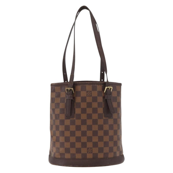 LOUIS VUITTON Damier Ebene Marais Schoudertas N42240 LV Auth ka3595