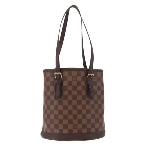 LOUIS VUITTON Damier Ebene Marais Schoudertas N42240 LV Auth ka3595