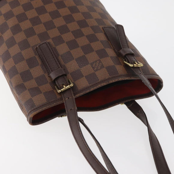 LOUIS VUITTON Damier Ebene Marais Schoudertas N42240 LV Auth ka3595