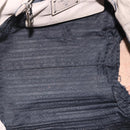 PRADA Tote Bag Leer Grijs Zilver Auth ka3597-9