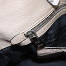 PRADA Tote Bag Leer Grijs Zilver Auth ka3597-24