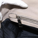 PRADA Tote Bag Leer Grijs Zilver Auth ka3597-26