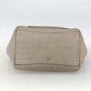 PRADA Tote Bag Leer Grijs Zilver Auth ka3597-5