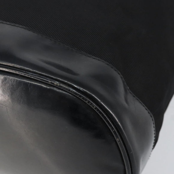 GUCCI Bamboo Shoulder Bag Nylon Black Silver 003 2113 0036 Auth ka360