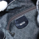 GUCCI Bamboo Shoulder Bag Nylon Black Silver 003 2113 0036 Auth ka360-17