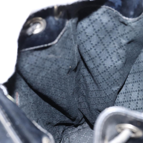 GUCCI Bamboo Shoulder Bag Nylon Black Silver 003 2113 0036 Auth ka360