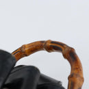 GUCCI Bamboo Shoulder Bag Nylon Black Silver 003 2113 0036 Auth ka360-8