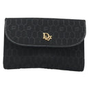 Christian Dior Honeycomb Canvas Chain Shoulder Bag Beige Gold Auth ka3601A-13