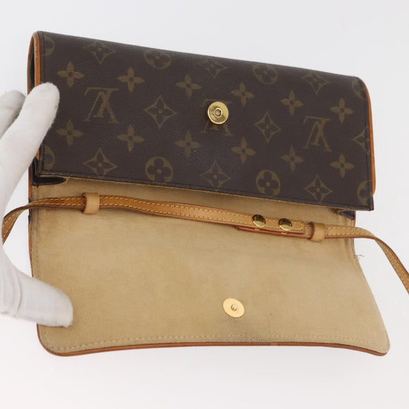 LOUIS VUITTON Monogram Pochette Twin GM Shoulder Bag M51852 LV Auth ka3602