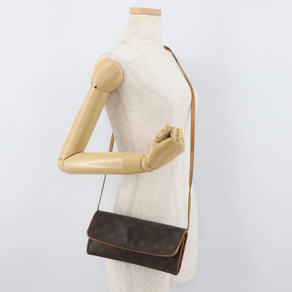 LOUIS VUITTON Monogram Pochette Twin GM Shoulder Bag M51852 LV Auth ka3602
