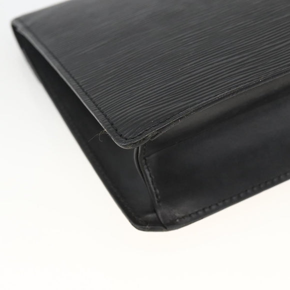 LOUIS VUITTON Epi Serie Dragonne Clutch Bag Black Noir M52612 LV Auth ka3605