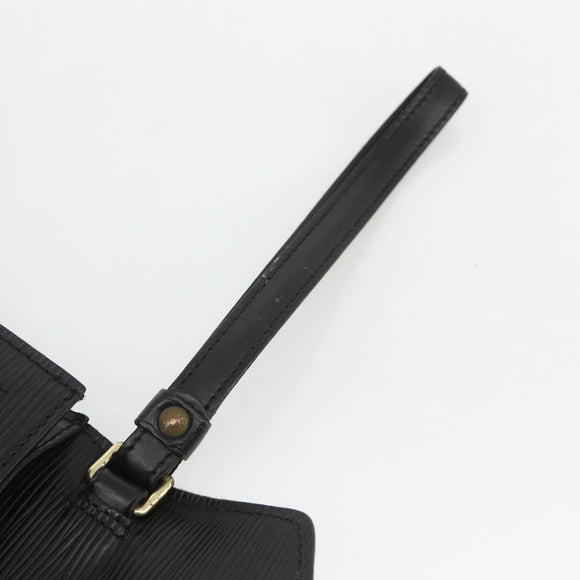 LOUIS VUITTON Epi Serie Dragonne Clutch Bag Black Noir M52612 LV Auth ka3605