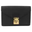 LOUIS VUITTON Epi Serie Dragonne Clutch Bag Black Noir M52612 LV Auth ka3605-13