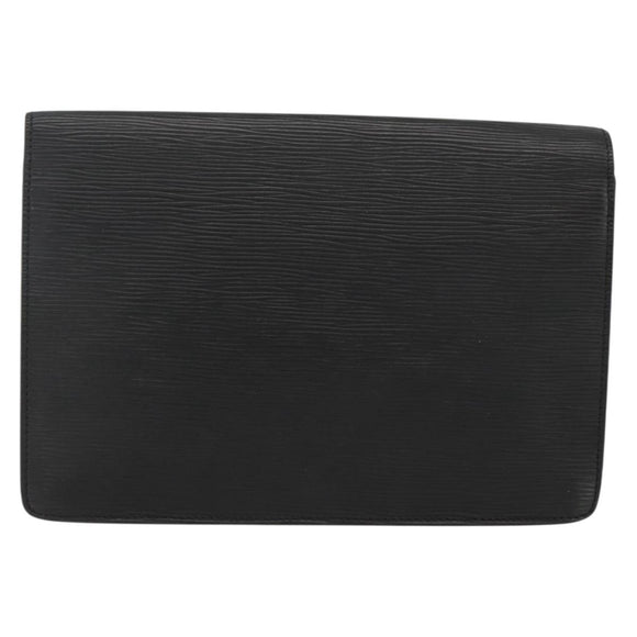 LOUIS VUITTON Epi Serie Dragonne Clutch Bag Black Noir M52612 LV Auth ka3605