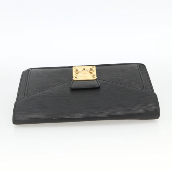 LOUIS VUITTON Epi Serie Dragonne Clutch Bag Black Noir M52612 LV Auth ka3605