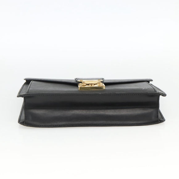 LOUIS VUITTON Epi Serie Dragonne Clutch Bag Black Noir M52612 LV Auth ka3605