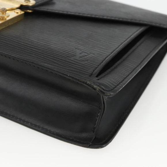 LOUIS VUITTON Epi Serie Dragonne Clutch Bag Black Noir M52612 LV Auth ka3605