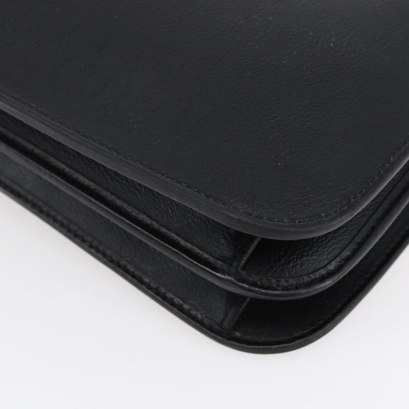 Christian Dior Honeycomb Canvas Shoulder Bag PVC Black Gold Auth ka361