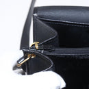 Christian Dior Honeycomb Canvas Shoulder Bag PVC Black Gold Auth ka361-10