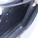 Christian Dior Honeycomb Canvas Shoulder Bag PVC Black Gold Auth ka361-17