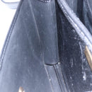 Christian Dior Honeycomb Canvas Shoulder Bag PVC Black Gold Auth ka361-18