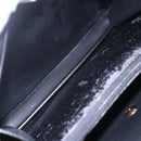 Christian Dior Honeycomb Canvas Shoulder Bag PVC Black Gold Auth ka361-20