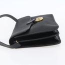 Christian Dior Honeycomb Canvas Shoulder Bag PVC Black Gold Auth ka361-3