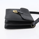 Christian Dior Honeycomb Canvas Shoulder Bag PVC Black Gold Auth ka361-4