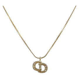 Christian Dior Necklace metal Gold Tone Auth ka3612A