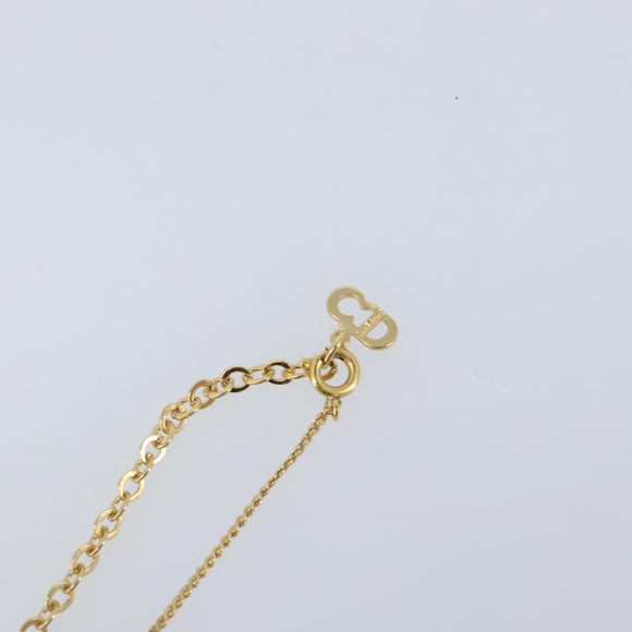 Christian Dior Necklace metal Gold Tone Auth ka3612A
