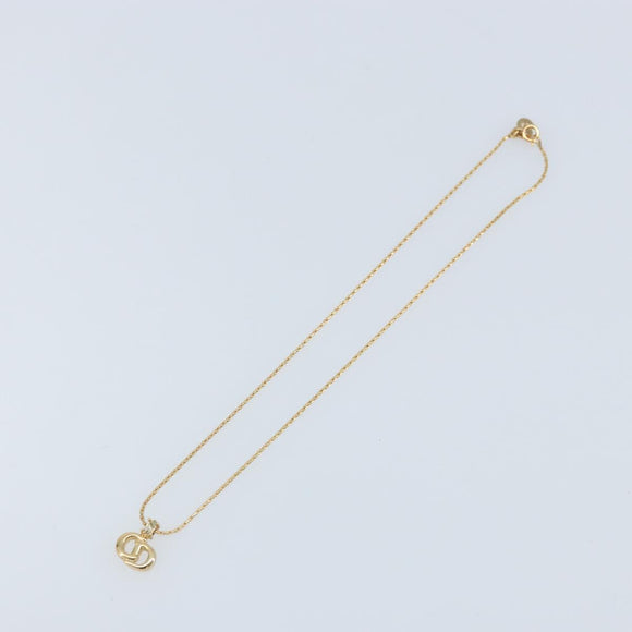 Christian Dior Necklace metal Gold Tone Auth ka3615A