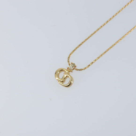 Christian Dior Necklace metal Gold Tone Auth ka3615A