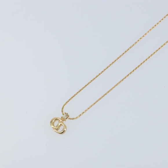 Christian Dior Necklace metal Gold Tone Auth ka3615A