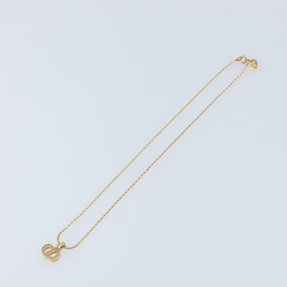 Christian Dior Necklace metal Gold Tone Auth ka3615A