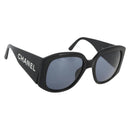 CHANEL Sunglasses plastic Black CC Auth ka3619-1