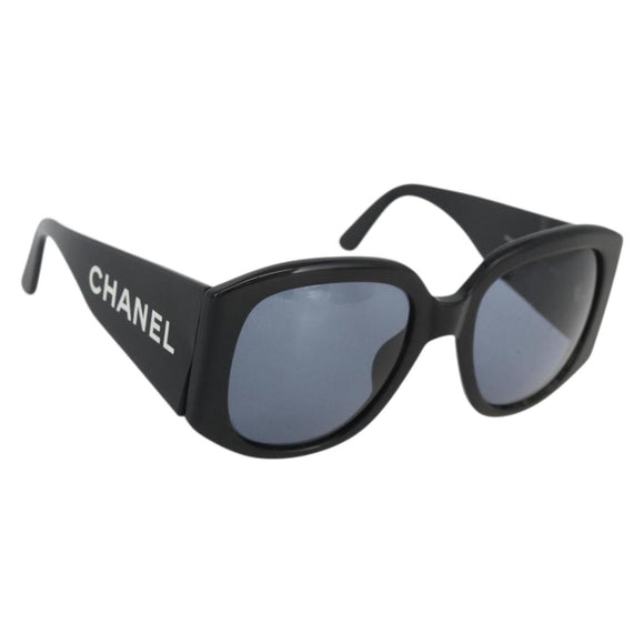 CHANEL Sunglasses plastic Black CC Auth ka3619
