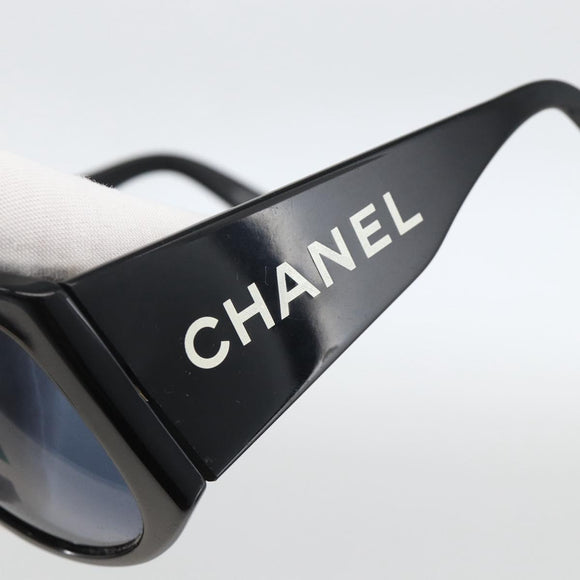 CHANEL Sunglasses plastic Black CC Auth ka3619