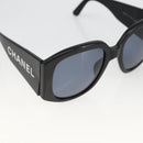 CHANEL Sunglasses plastic Black CC Auth ka3619-8