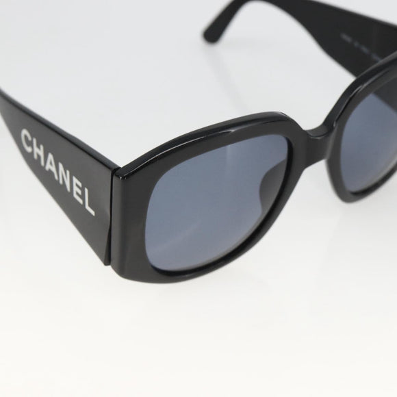 CHANEL Sunglasses plastic Black CC Auth ka3619