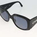 CHANEL Sunglasses plastic Black CC Auth ka3619-9