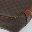 CELINE Macadam Canvas Shoulder Bag PVC Leather Brown Gold Auth ka3621-8
